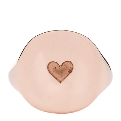 18K Rose Gold Diamond Heart Pinky Ring 45 3.25
