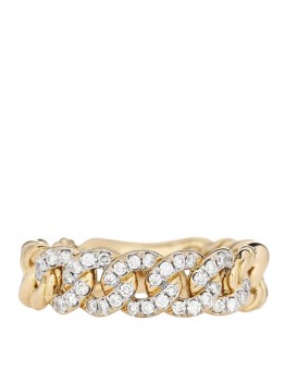18K Yellow Gold Diamond 5mm Belmont Curb Link Band Ring 48 4.5