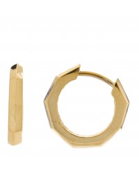 18K Yellow Gold Stax Hoop Earrings