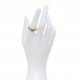 18K Yellow Gold Emerald Diamond 7mm Stax Chain Link Ring 54 7