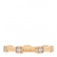 18K Yellow Gold Diamond Cable Collectibles Stack Ring 49 4.75