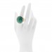 18K Yellow Gold Diamond Turquoise Albion Oval Ring 54 6.75