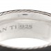 Titanium Sterling Silver Diamond Streamline Band Ring 67 12