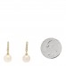 18K Yellow Gold Diamond Freshwater Cultured Pearl Classics Pave Drop Earrings