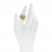 18K Yellow Gold Diamond Double X Crossover Ring 49 4.75