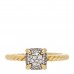 18K Yellow Gold Diamond 7mm Chatelaine Pave Ring 50 5.5