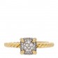 18K Yellow Gold Diamond 7mm Chatelaine Pave Ring 50 5.5