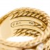 18K Yellow Gold Diamond Double X Crossover Ring 49 4.75