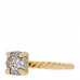 18K Yellow Gold Diamond 7mm Chatelaine Pave Ring 50 5.5