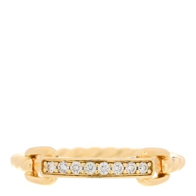 18K Yellow Gold Diamond Pave Petite Ring 53 6.25