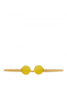 18K Yellow Gold Yellow Agate 10mm Solari Bracelet