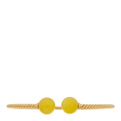 18K Yellow Gold Yellow Agate 10mm Solari Bracelet