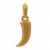 18K Yellow Gold Emerald Roman Claw Amulet Pendant