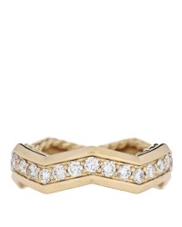 18K Yellow Gold Diamond 5mm Zig Zag Stax Ring 56 7.75