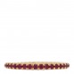 18K Yellow Gold Ruby 2mm Pave Cable Collectibles Stack Ring 58 8.5