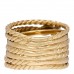 18K Yellow Gold Diamond Double X Crossover Ring 49 4.75
