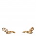 Metal Crystal O'Lock Huggie Earrings Gold