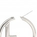 Metal FF Hoop Earrings Gold Silver
