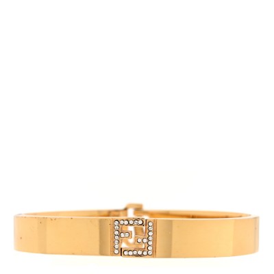 Brass Crystal FF Bracelet Gold