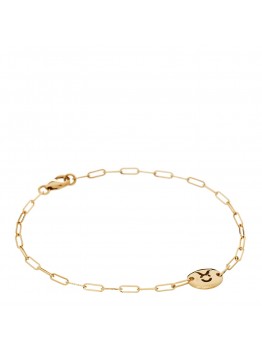 18K Yellow Gold Zodiac Taurus Chain Bracelet