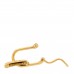 18K Yellow Gold Diamond Champleve Enamel Arrow Dream Champleve Symbol Disk Petite Fob Link Single Earring Black