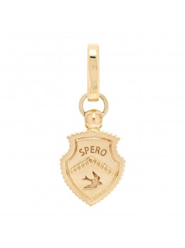 18K Yellow Gold Miniature Spero Resilience Crest Pendant