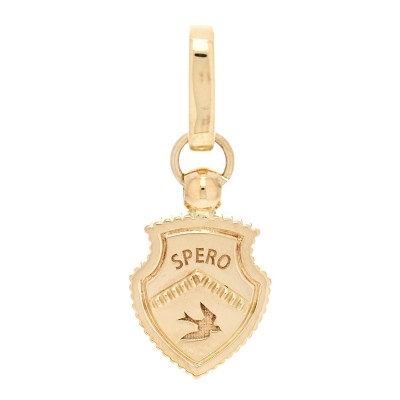 18K Yellow Gold Miniature Spero Resilience Crest Pendant
