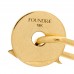 18K Yellow Gold Diamond Champleve Enamel Arrow Dream Champleve Symbol Disk Petite Fob Link Single Earring Black