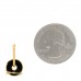 18K Yellow Gold Diamond Champleve Enamel Arrow Dream Champleve Symbol Disk Petite Fob Link Single Earring Black