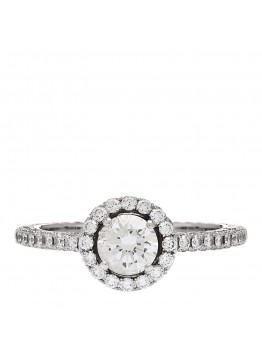 18K White Gold Diamond .50ct Constellation Round Engagement Ring 50 5.5