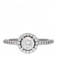 18K White Gold Diamond .50ct Constellation Round Engagement Ring 50 5.5