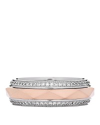 18K Rose White Gold Diamond Laurence Graff Signature Spinner Band Ring 50 5.25