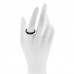 18K Yellow Gold Synthetic Corundum Icon Ring 61 9.5 Black