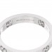 18K White Gold Diamond Icon Heart Band Ring 50 5.5