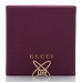 18K Yellow Gold Diamond Running G Cross Pave Ring 56 7.5
