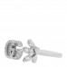 18K White Gold Diamond Flora GG Open Ring 49 4.75