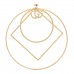 18K Yellow Gold Running G Square Round Single Earring