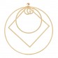 18K Yellow Gold Running G Square Round Single Earring