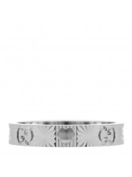 18K White Gold Icon Heart Band Ring 60 9