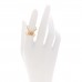 18K Yellow Gold Diamond Running G Cross Ring 51 5.75