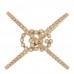 18K Yellow Gold Diamond Running G Cross Pave Ring 56 7.5