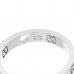 18K White Gold Diamond Icon Heart Band Ring 50 5.5