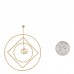 18K Yellow Gold Running G Square Round Single Earring