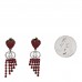 Metal Crystal Interlocking G Strawberry Drop Earrings Red