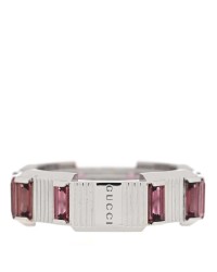 18K White Gold Rubellite 7mm Link to Love Ring 52 6