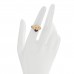 18K Yellow Gold Diamond Amethyst Lion Head Ring 52 6