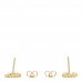 18K Yellow Gold Running G Scalloped Stud Earrings