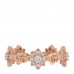 18K Rose Gold Diamond Flora Band Ring 53 6.5