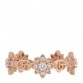18K Rose Gold Diamond Flora Band Ring 53 6.5