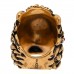 Metal Crystal Lion Head Ring 50 5.25 Aged Gold